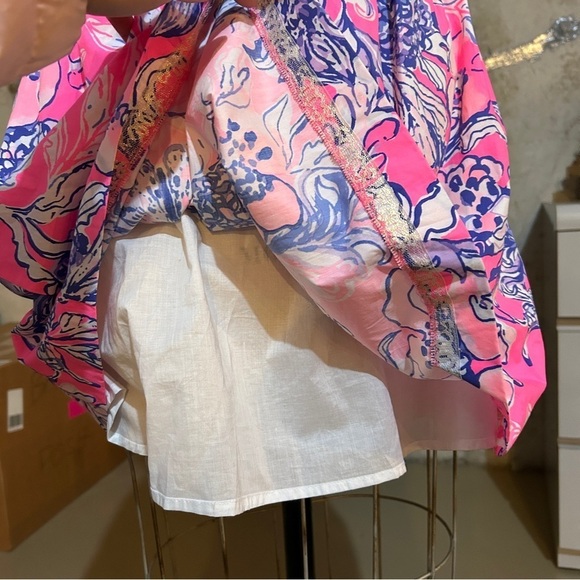 Lilly Pulitzer Alivia Pink Tropics Sun Drenched Paisley Cut Out Sleeveless Dress - Picture 9 of 13